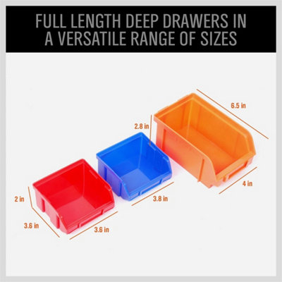 30Pcs Wall Mount Storage Organiser Bin Rack Diy Tool Bits Boxes Garage Workshop from B&Q
