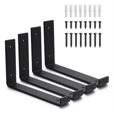 Shelf Brackets Rustic Heavy Duty Industrial Scaffold Board Shelf Wall Brackets from B&Q