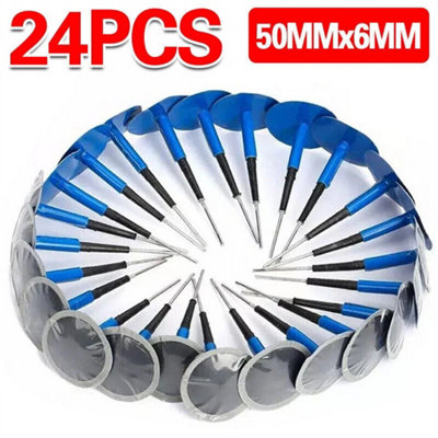 24Pcs Car Truck Tire Plug Patches Kit Rubber Tyre Puncture Repair  Mushroom from B&Q