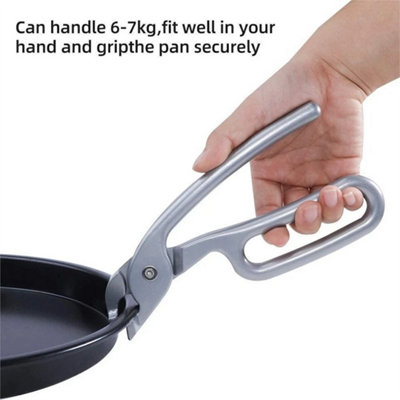 Ergonomic Pizza Pan Gripper Heavy Duty Aluminum Anti-Scald Bowl Clamp Handle from B&Q