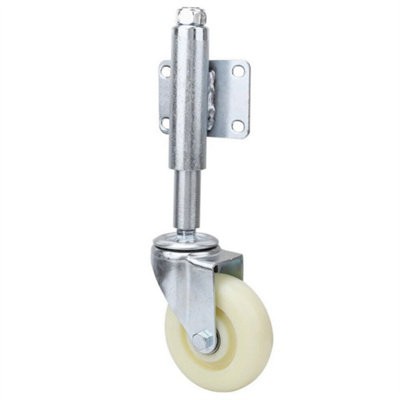 4Inch Durable Spring Loaded Swivel Caster Nylon Gate Wheel 440Lbs Load Capacity from B&Q