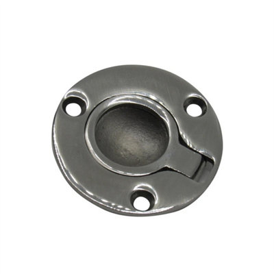  - Flush Lifting Ring Pull Handle 50mm (Stainless Steel Recessed Marine Deck Hatch)