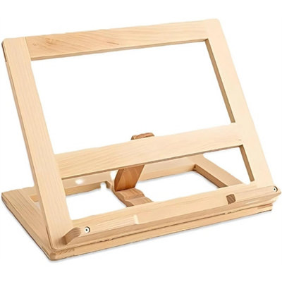 Wooden Recipe Book Stand Adjustable Cookbook Holder Display Rest Kitchen Rack from B&Q