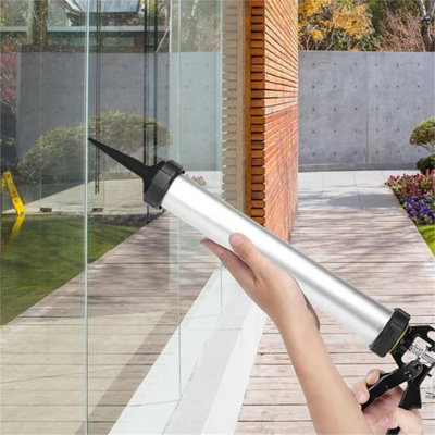 600Ml Pointing Grouting Sausage Sealant Foil Mastic Combi Caulking Gun Silver from B&Q