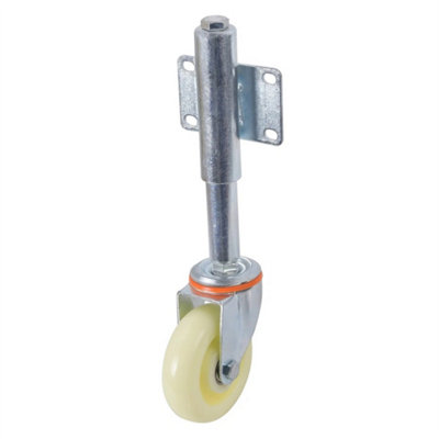  - 1Pc 4" Heavy Duty Spring Loaded Swivel Caster Nylon Gate Wheel 440Lbs Load Capacity