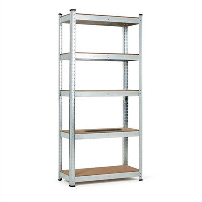 Garage Shelves Shelving 5 Tier Unit Racking Boltless Heavy Duty Storage Shelf Galvanised Large from B&Q