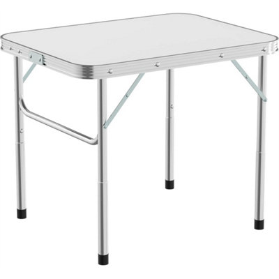 Foldable 2Ft Picnic Table Camping Table Outdoor White Portable Folding Desk from B&Q