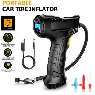 Cordless Electric Car Tyre Inflator Pump Portable Tire Air Compressor Pump