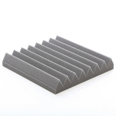  - 48 Grey Thick Acoustic Foam Tiles 300mm Studio Sound Proofing Foam Treatment