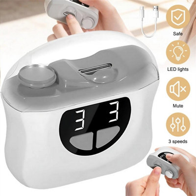 Electric Toe Nail Clippers For Thick Nails Nail Trimmer Cutter Usb Rechargeable from B&Q
