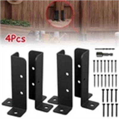 8X Post Base Support Fence Brackets Set For Garden Deck Repair Anchor Wooden from B&Q