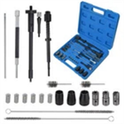  - 21Pcs Glow Plug Injector Seat Cleaning Kit & Injector Cutter Cleaning Tool Set