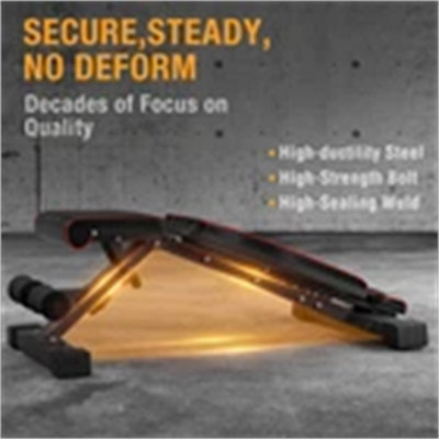 Adjustable Weight Bench Gym Fitness Foldable Incline Decline For Home Workout from B&Q