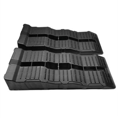 2X Heavy Duty Caravan Levelling Ramp Set Heavy Duty Motorhome 5 Tonnes Black from B&Q
