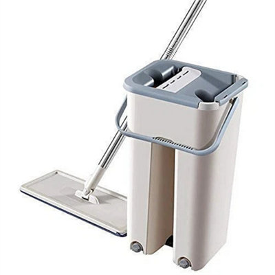  - Multi-Functional Wash & Dry Mop And Bucket Set Flat Squeeze Floor Mop+10Pads