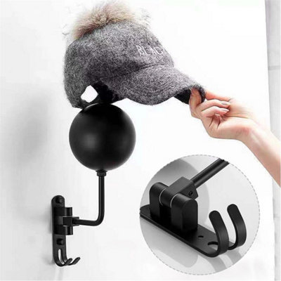  - 2 Sets Motorcycle Helmet Rack Holder Hat Display Stand Wall Mount Hook Hanger