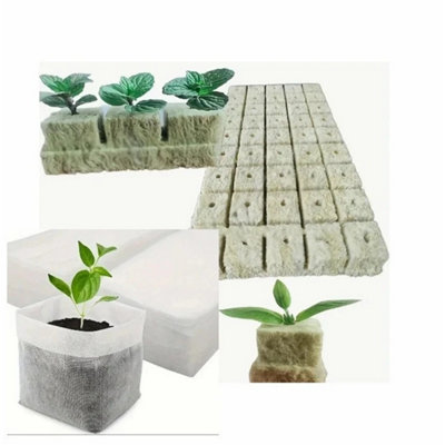  - 200Pc Soiless Rockwool Propagation Planting Cubes Sbs Seeds Cuttings Pots Garden