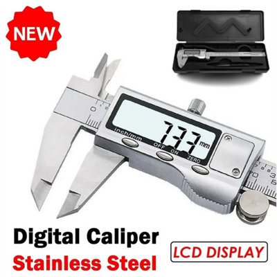  - 6'' Lcd Digital Vernier Caliper Micrometer Measure Tool Gauge Ruler 150mm Black