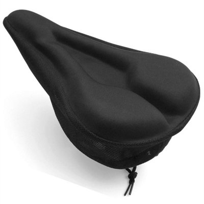 Bike Seat Cover Spin Cushioned Gel Padded Bicycle Exercise Kids Saddle from B&Q