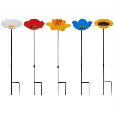 Cast Iron Bird Feeders Flower Shaped Decorative Garden Seed & Nut Dish 5 Pack from B&Q