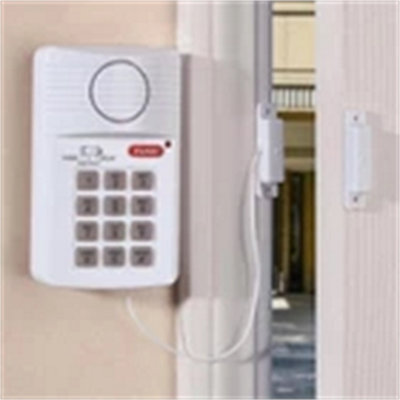 Wireless Door Alarm Shed Garage Caravan Burglar Home Security Keypad Loud Alarm from B&Q