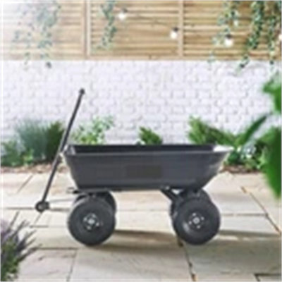 Tipping Garden Cart 300 Kg Wheelbarrow Dump Trolley Utility Truck Trailer from B&Q