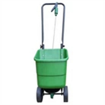 Lawn Seed Trolley Spreader 12L On Wheels Rotary Grass Feed Fertiliser from B&Q
