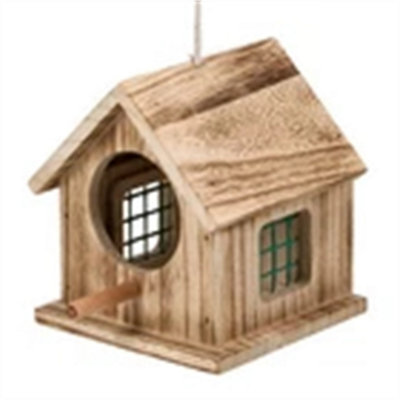 Wood Color-Hanging Wooden Bird House Feeder Garden Feeding Station Outdoor Bird Supplies from B&Q