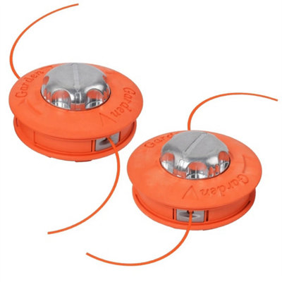 2X Universal Trimmer Head Strimmer M10X1.25 Petrol Bump Feed Line Spool Cutter from B&Q