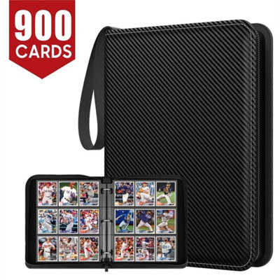 900 Pockets Trading Card Binder Holder Double Sided Zip Folder Album Book 9 Slot from B&Q