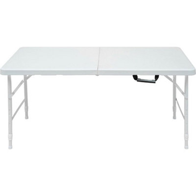  - Folding Table Adjustable Height Portable Picnic