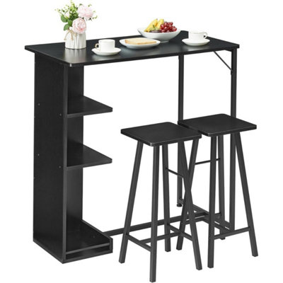 3 Piece Bar Table &chairs Set For 2,dining Table Set Kitchen Bar Table &2 Stools from B&Q