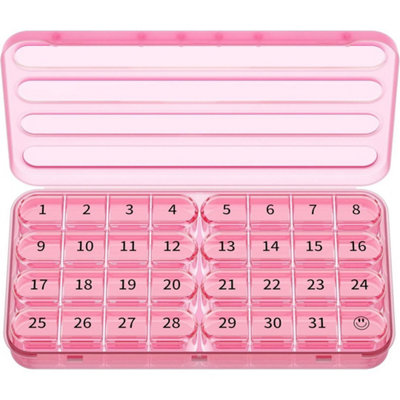 Storage Monthly Day Container Organizer Pill Box Dispenser Medicine Tablet Case from B&Q