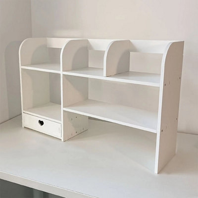 Desktop Bookshelf Adjustable Desk Storage Organizer Display Shelf Bookcase Rack from B&Q
