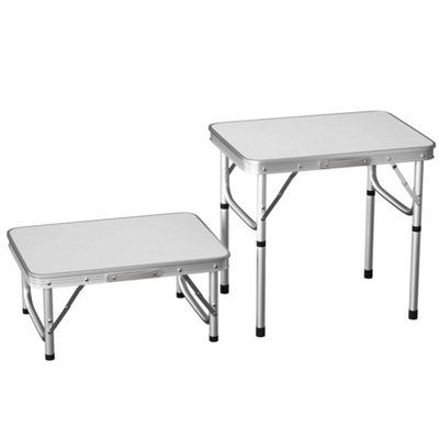 Folding Table 2Ft Heavy Duty Adjustable Height Camping TablesPortable Picnic from B&Q