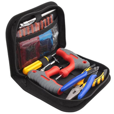 Motorcycle Car Van Tubeless Tyre Puncture Repair Kit Tire Tool Plug Emergency