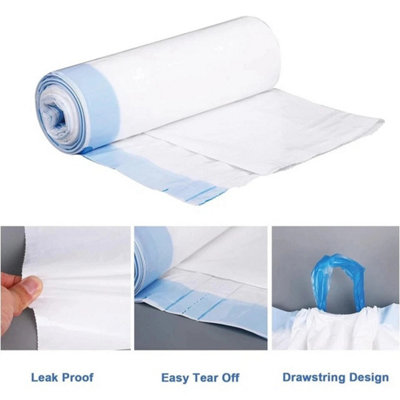 Pack Of 80 Commode Liners With Absorbent Pad Odorless Disposable Bags Universal from B&Q