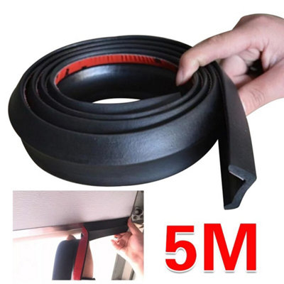 5M Rubber Garage Door Bottom Seal Weather Stripping Replacement Strip from B&Q
