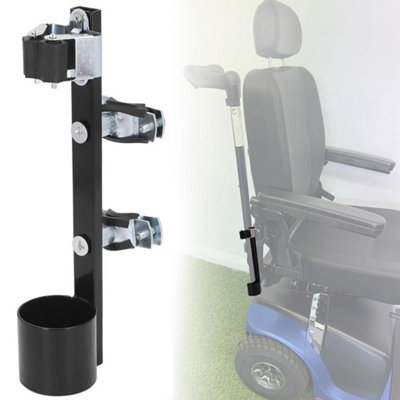 Walking Stick Holder Mount Wheelchair & Mobility Scooter Accessory from B&Q