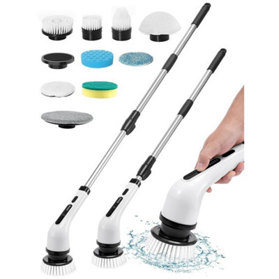 9 In 1 Cordless Electric Spin Scrubber Rotating Cleaning Brush from B&Q