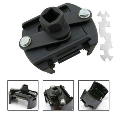 One Half Inch Drive Adjustable 60-80mm Oil Filter Wrench Remover from B&Q