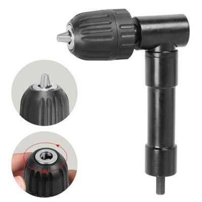 Aluminium 90 Degree Right Angle Keyless Drill Chuck Adaptor from B&Q