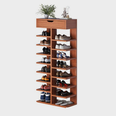 Vertical Shoe Storage Rack For Entryway Hallway Footwear Organizer from B&Q