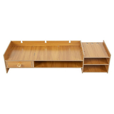 Monitor Stand Desktop Computer Laptop Tv Screen Storage Riser Shelf from B&Q
