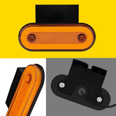 6X 20 Led Amber Side Marker Lights For Truck Trailer Lorry from B&Q