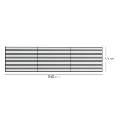 Grey Camping Windbreak Picnics Beach Wind Shield Shelter With Carry Bag 540X150Cm from B&Q