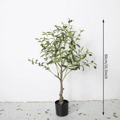  - 80Cm Artificial Olive Tree Faux Olive Trees With Branches And Fruits Decor