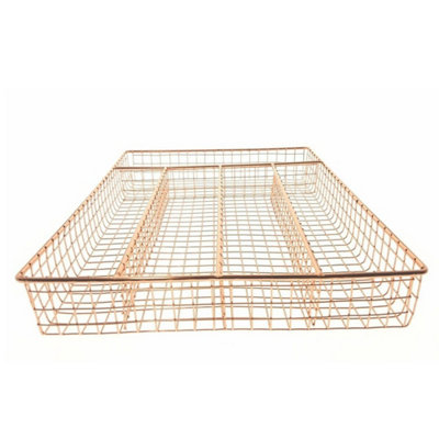  - Apollo Cutlery Copper Tray Flat Drawer Organiser For Spoons Forks