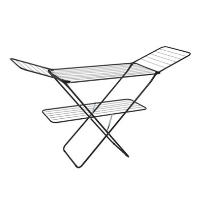 2 Tier Clothes Airer Foldable Clothes Drying Rack Laundry Dryer Indoor from B&Q