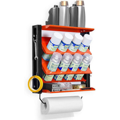 - Wall Mounted Can  Paper Towel Holder Rack Metal Organizer